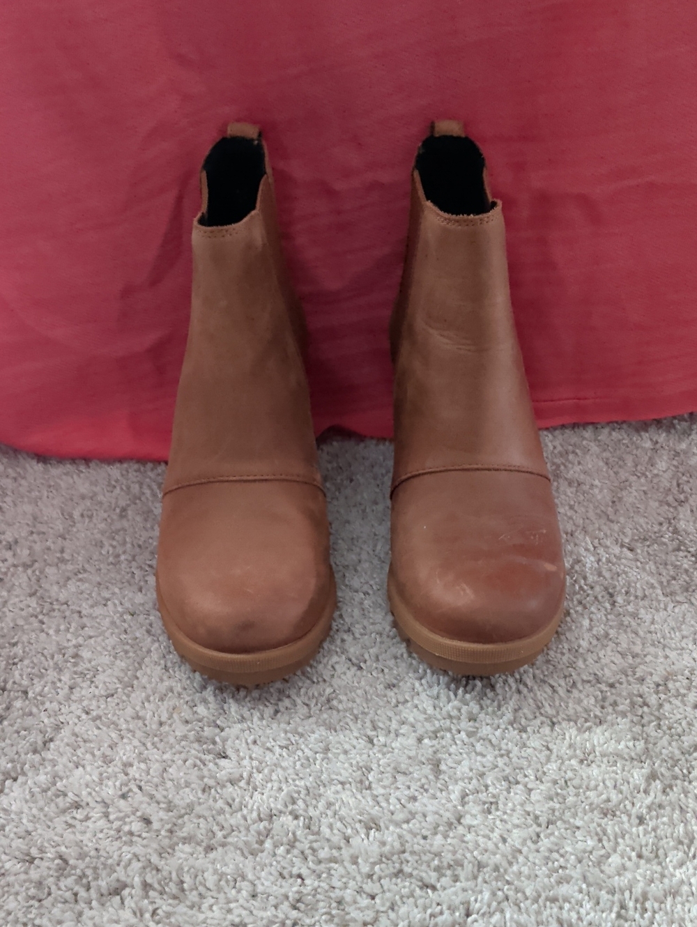 Sorel Brown Leather Chelsea Ankle Boots - Women's